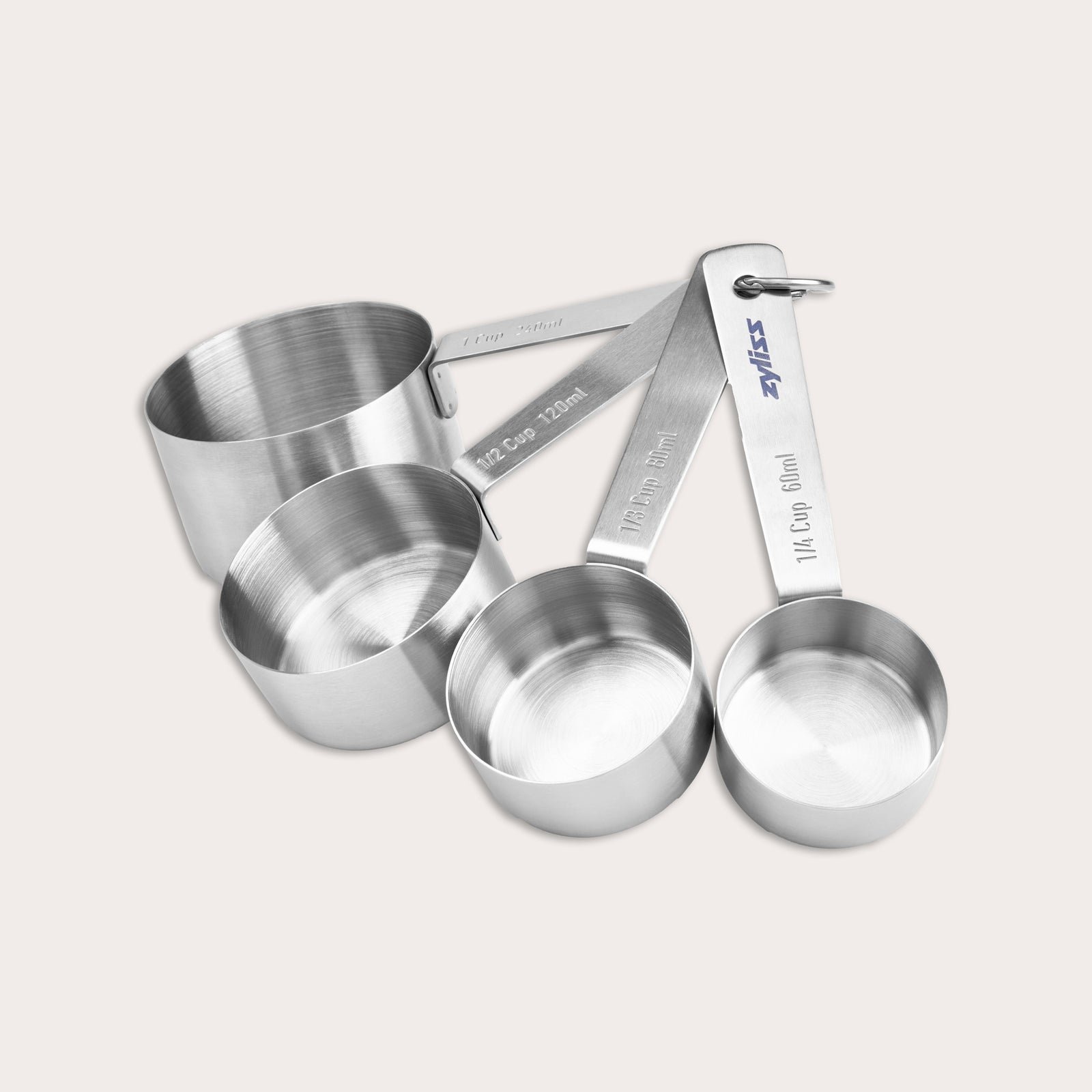 E970056_Zyliss_Measuring-Cups_Out-of-pack.jpg_1 Stainless Steel Measuring Cups - Image 1